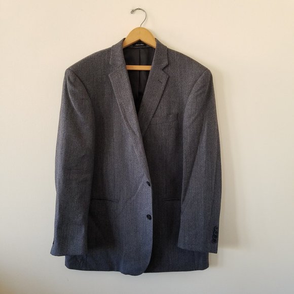Jean Paul Germain Herringbone Pattern Suit Jacket 46L - Picture 1 of 11